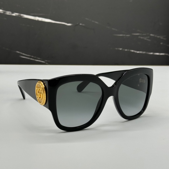 NEW GG1407S 001 OVERSIZED BLACK GREY WOMEN SUNGLASSES GUCCI - Picture 1 of 12